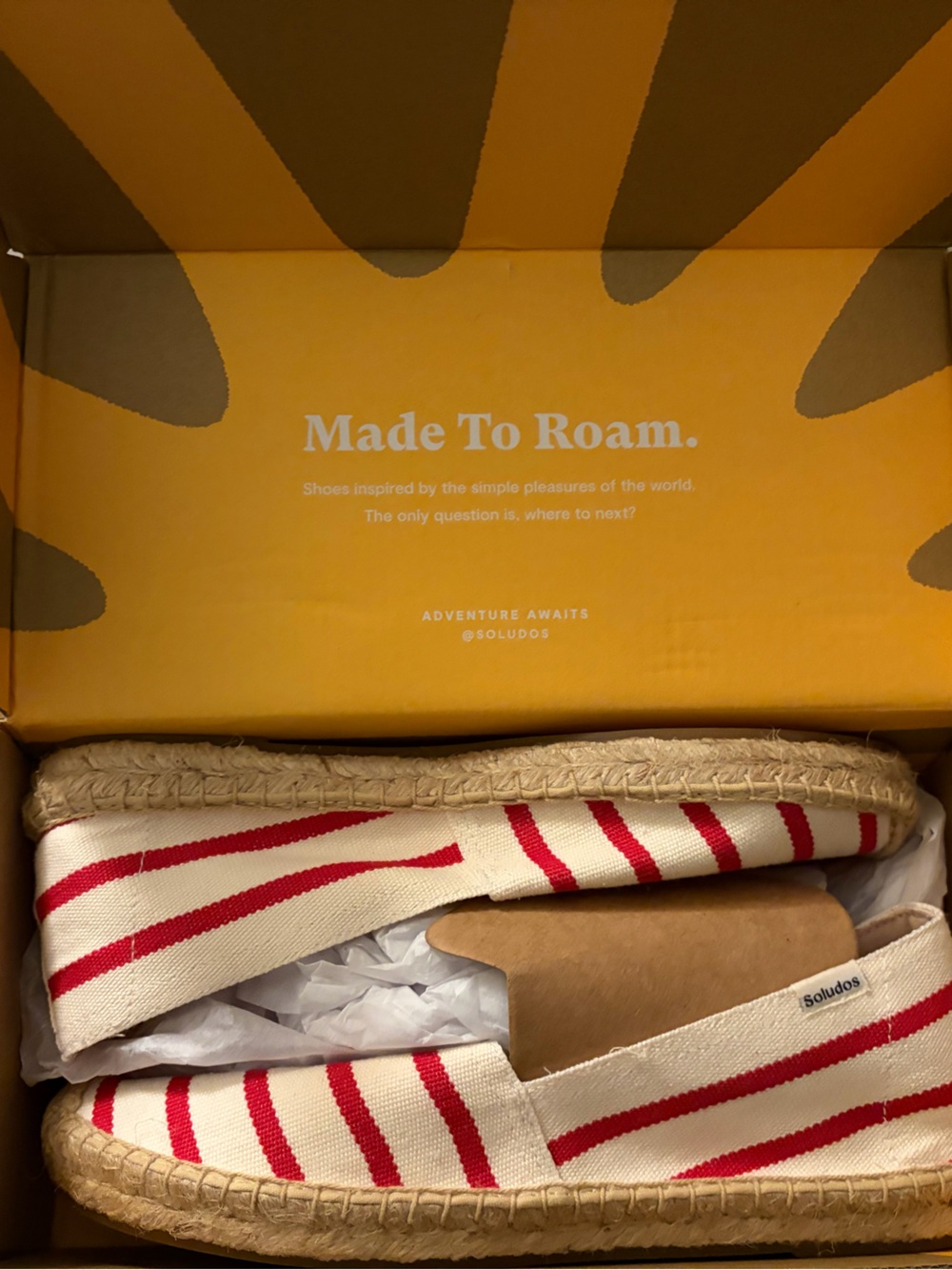 SOLUDOS (NWT) Dali Red Stripe Espadrille Shoes - Women’s